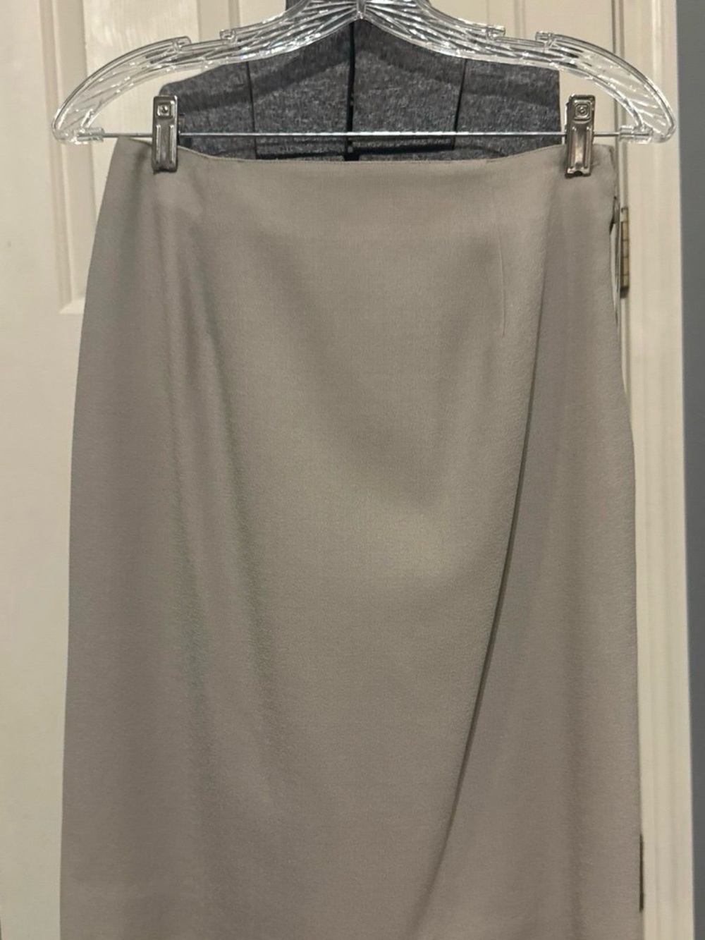 Jones New York A-Line Skirt in Light Taupe 100 Percent wool